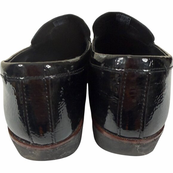 Fitflop Loafers 7 Women Black Patent Leather Calf Hair Tassel Patrina Paige - Picture 6 of 11
